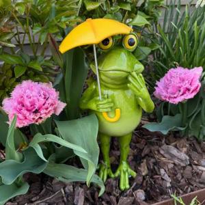 Online-Fuchs Gartenfigur Deko Figuren Frosch mit