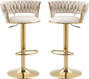 LVHOM Barhocker Set, goldene Stuhlbeine, moderne
