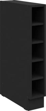 Küchen-Preisbombe Unterschrank Regal 15 cm Schwarz