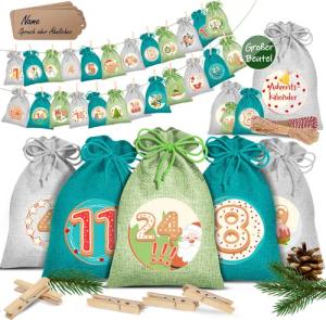 KESSER Adventskalender, Adventskalender zum Befüllen 24