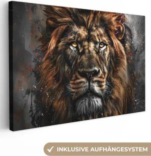 OneMillionCanvasses® Leinwandbild Löwe - Tiere -
