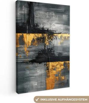 OneMillionCanvasses® Leinwandbild Modern - Gold -