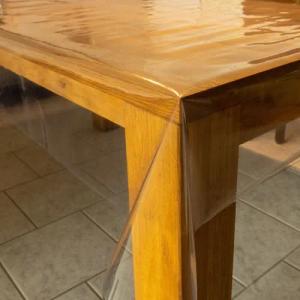 laro Tischdecke Tischfolie Tischdecke Durchsichtig Transparent