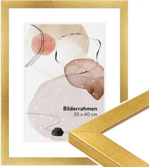 WANDStyle Bilderrahmen H430, Gold, aus Massivholz