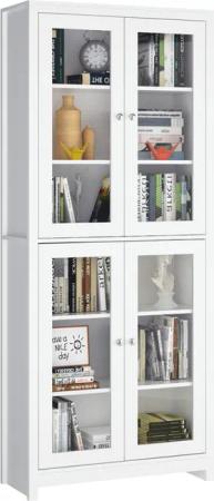 Homfa Vitrine Vitrinenschrank, Bücherschrank, 190 cm