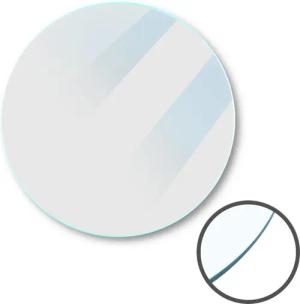 HOOZ Tischplatte Glasplatte Sicherheitsglas Transparent/Schwarz/Weiß Ø30–50cm