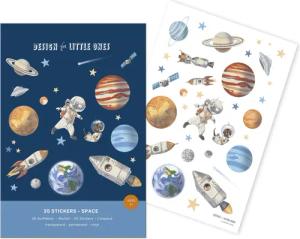 Designforlittleones Sticker Transparente Weltraum Sticker, mega