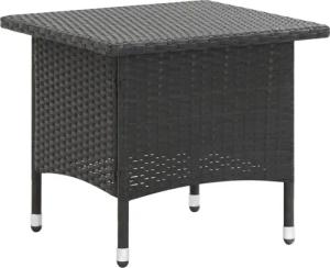 vidaXL Gartentisch Beistelltisch Schwarz 50x50x47 cm