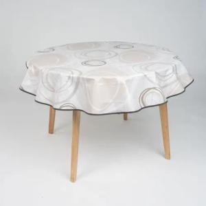 laro Tischdecke 160cm runde Wachstuchtischdecke Saum-Eingefasst