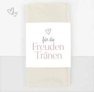 white & ivory Papierdekoration Freudentränen Banderole,