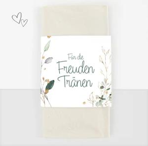 white & ivory Papierdekoration Freudentränen Banderole,