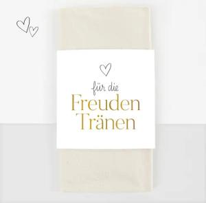 white & ivory Papierdekoration Freudentränen Banderole,