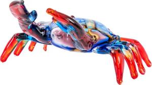 Levandeo® Skulptur, Krabbe Glasfigur 24x13cm Design