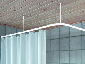 LikeKa Duschvorhangstange L-form & U-form Duschvorhangwinkelstange