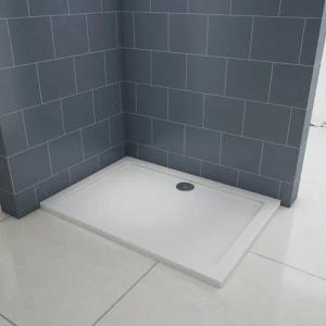 Duschparadies Eckduschwanne 90mm Abfluss Rechteck Duschtasse