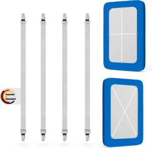 BigDean Spannbettlaken 4 Stück Bettlakenspanner verstellbar