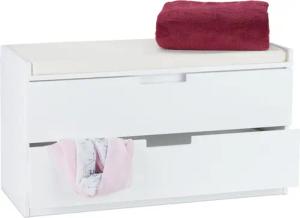 relaxdays Sitztruhe Sitzkommode mit 2 Schubladen