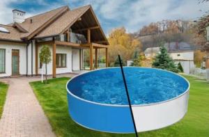 Marlos GmbH Rundpool Stahlwandpool weiß/blau 3,60