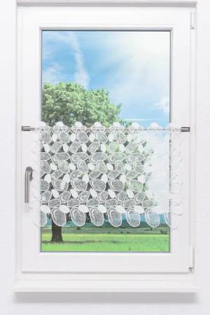 Plauener Spitze® Scheibengardine Kieselsteine, (1 St),
