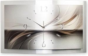 Kreative Feder Funkwanduhr 3D Designer-Wanduhr „Silverline“