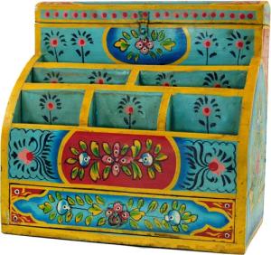 Guru-Shop Aufbewahrungsdose Vintage Schreibtisch Ordner, Schreibtisch..