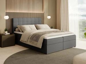 Beautysofa Boxspringbett Kontinentales mit Bettkasten TOPIQ