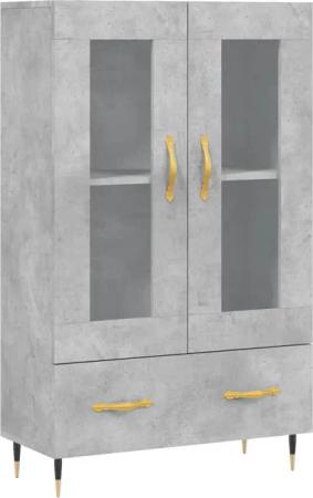 vidaXL Highboard Highboard Betongrau 69,5x31x115 cm