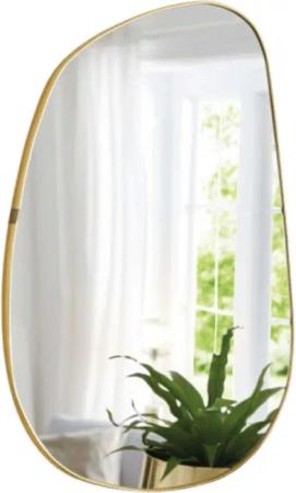 Home-trends24.de Wandspiegel Spiegel Gold Asymmetrisches Design