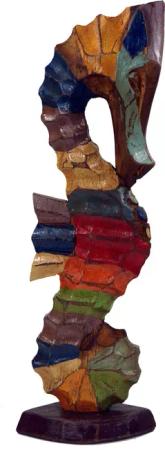 Guru-Shop Dekofigur Holzfigur Seepferd in 3