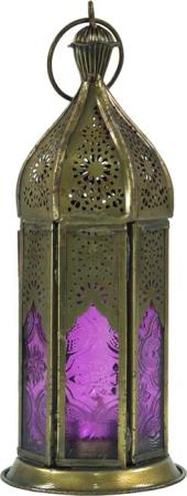 Guru-Shop Kerzenlaterne Orientalische Metall/Glas Laterne in..