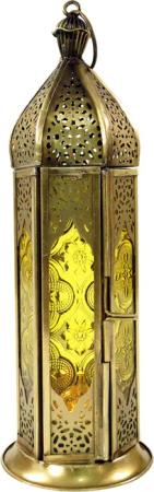 Guru-Shop Kerzenlaterne Orientalische Metall/Glas Laterne in..