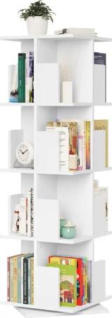 EUGAD Bücherregal, 1-tlg., drehbar, 4 Ebenen