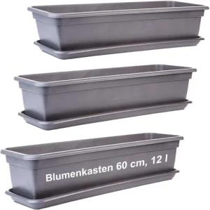 2friends Blumenkasten 3er-Pack, mit Untersetzer aus