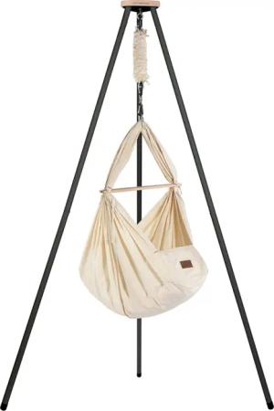 Stubenbett Federwiege Bio mit Tipi Anthrazit