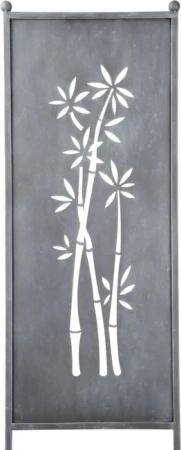 finehomegarden Gartenstecker Stele Metall Bambus Sichtschutz
