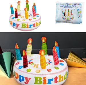 CEPEWA Aufblasbares Essen Torte aufblasbar Happy