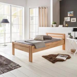WOODLIVE Massivholzbett Design Bett aus Kernbuche