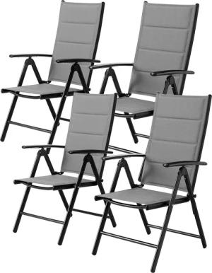 TLGREEN Gartenstuhl Hochlehner Klappbar,2er Set Aluminium