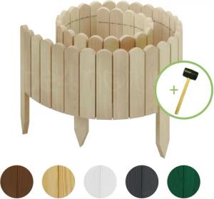 be4nature Palisade Rollborder Flexibler Holzzaun aus