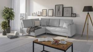 S-Style Möbel Ecksofa Cuba mit Holzfüßen