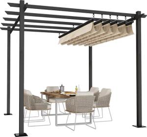 HOMALL Pavillon Gazebo 3x3/3x4m Gartenpavillon Pergola