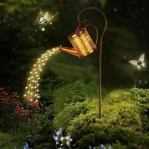 BlingBin LED Solarleuchte Solar Gießkanne Lichterkette