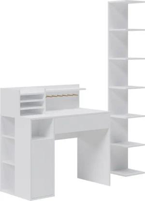 Vicco Schreibtisch, Weiß, 2 Teile, mit