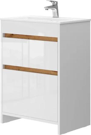 Vicco Badmöbel-Set Detmold, Weiß, 2 Teile,