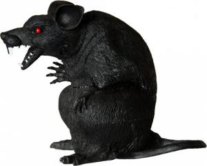 Horror-Shop Dekoobjekt Ratte mit roten Augen