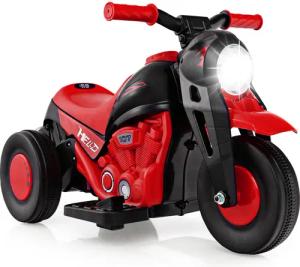 COSTWAY Elektro-Kindermotorrad 6V Elektromotorrad, mit Seifenblasenmaschine