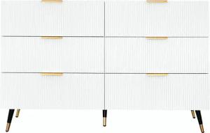 Merax Schubkastenkommode mit goldenen Griffe und