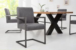 riess-ambiente Freischwinger BIG ASTON vintage grau