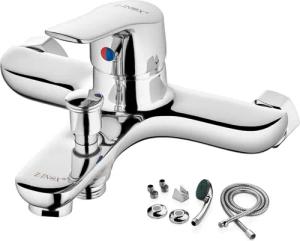 Zilan Badarmatur ZLN--8177 (Set) Edelstahl,DIN-Anschluss,inkl. Handbrause