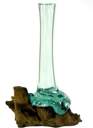 Guru-Shop Dekovase Vase aus Recycelingglas, Glasvase